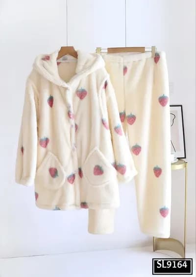 Strawberry Fur Pajama - 9164