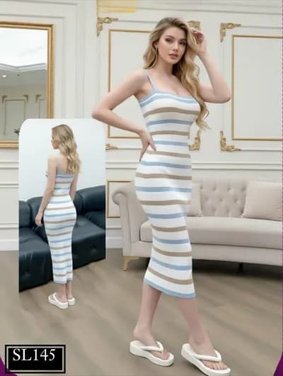 Ribbed Home Dress - 145