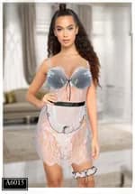 Lace Bodice Mini Dress A6015 2